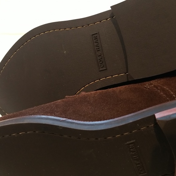 Cole Haan men's suede ankle boots in chestnut color - Picture 4 of 4